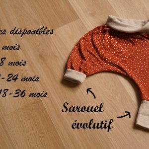 Salopette évolutive chaude Arc-en-ciel rose pâle 6-18 mois ou 12-24 mois