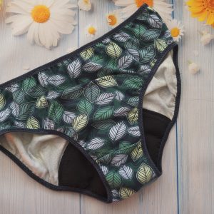 Culotte menstruelle Feuilles vertes