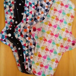 Serviettes hygiéniques lavables "Nuit"