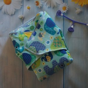 Couche préplate Spéciale Nuit Modal/Chanvre Tailles M ou L Eléphants verts