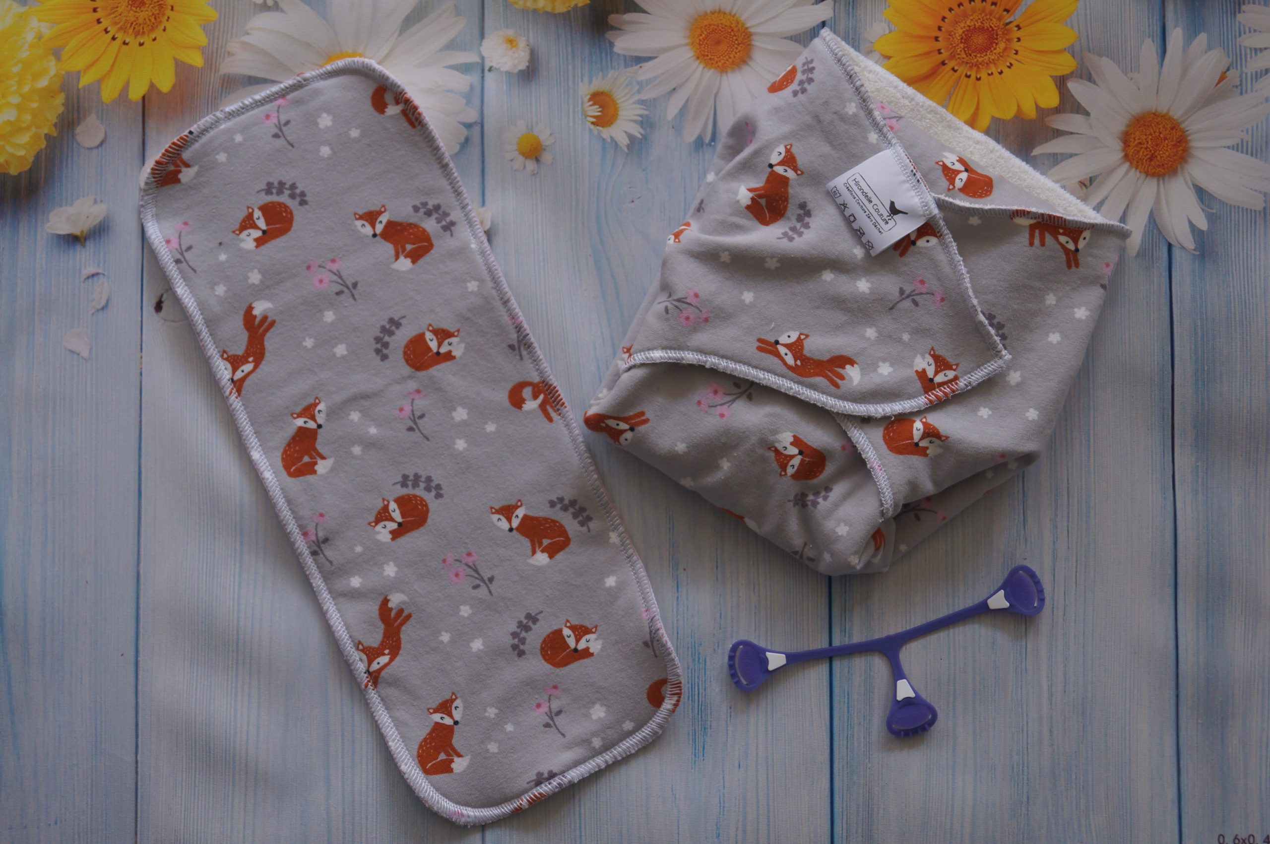 Couche préplate Extra fine Modal "Jour" Taille unique Lamas de l'espace – Image 3