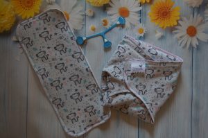 Couche préplate Double Bambou "Jour et Nuit" Tailles S, M, L Petits singes