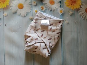Couche préplate Spéciale Nuit Modal/Chanvre Tailles M ou L Plumes roses