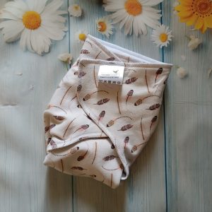 Couche préplate Spéciale Nuit Modal/Chanvre Tailles M ou L Plumes roses
