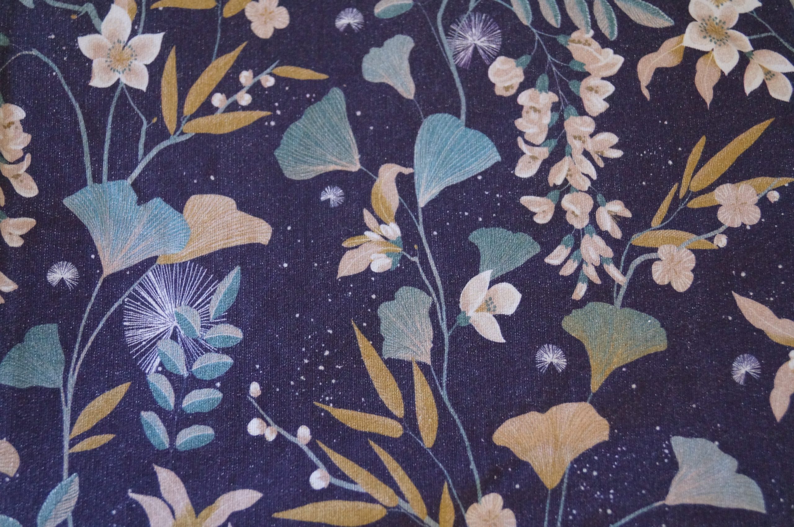 Sarouel évolutif chaud / Salopette chaude Fleurs de nuit – Image 3