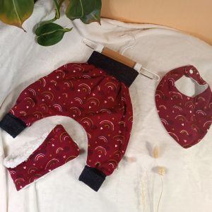 lot sarouel évolutif arc en ciel rose