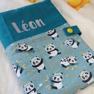 protège carnet de santé personnalisé prénom motif panda